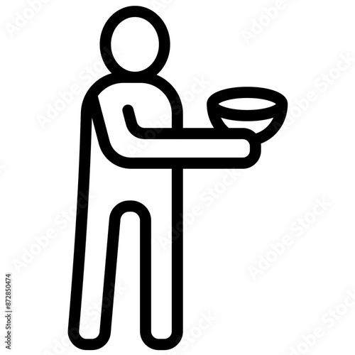 Poverty vector icon illustration of Protesting and Civil Disobedience iconset.