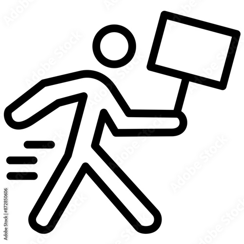Movement vector icon illustration of Protesting and Civil Disobedience iconset.
