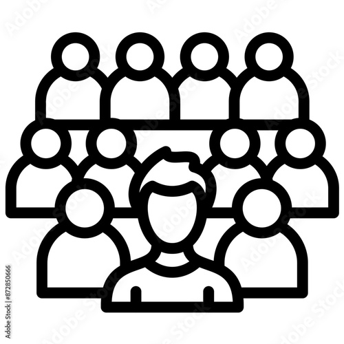 Group vector icon illustration of Protesting and Civil Disobedience iconset.