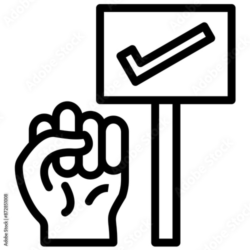 Activism vector icon illustration of Protesting and Civil Disobedience iconset.