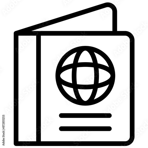 Passport vector icon illustration of Vacation Planning iconset.