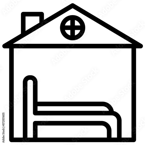 Accommodation vector icon illustration of Vacation Planning iconset.