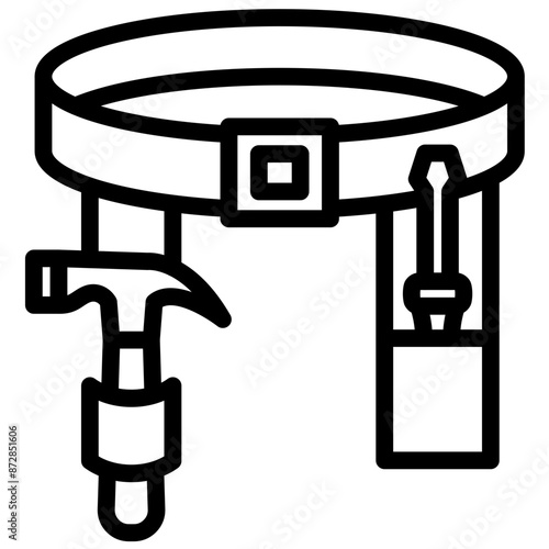 Work Belt vector icon illustration of Home Improvements iconset.