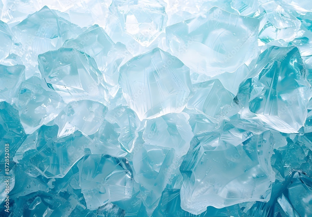Blue Ice Cubes Texture Background Blue Ice Cubes Texture Background