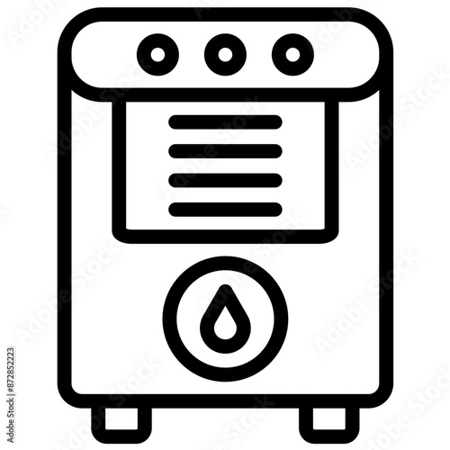 Dehumidifier vector icon illustration of Home Improvements iconset.
