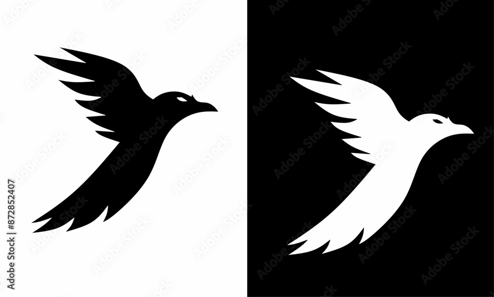 Obraz premium illustration vector graphic of template logo design crow symbol