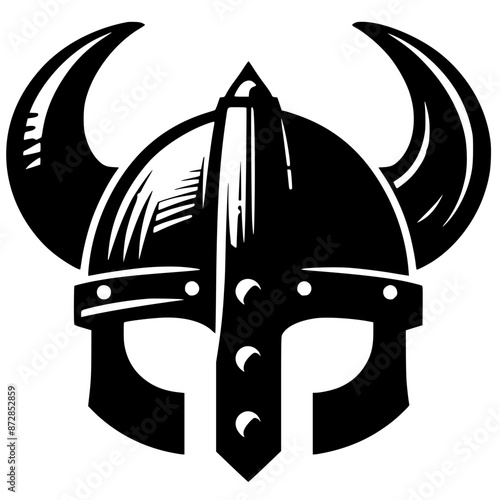 Viking helmet sketch silhouette