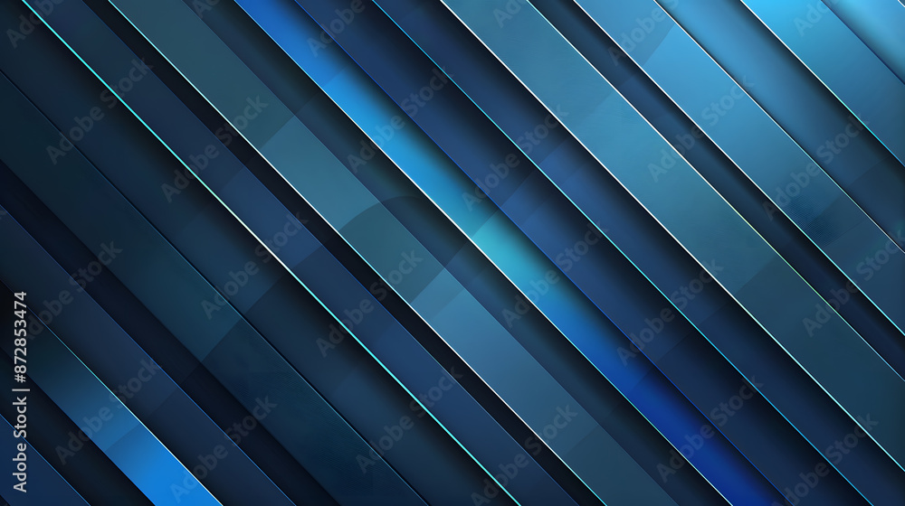 blue gradients in an abstract pattern with diagonal lines and corners on a dark background, simple shapes and lines in a minimalist style. blue gradients in an abstract pattern with diagonal lines and corners on a dark background, simple shapes and lines in a minimalist style.