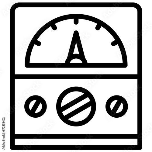 Ammeter vector icon illustration of School iconset.