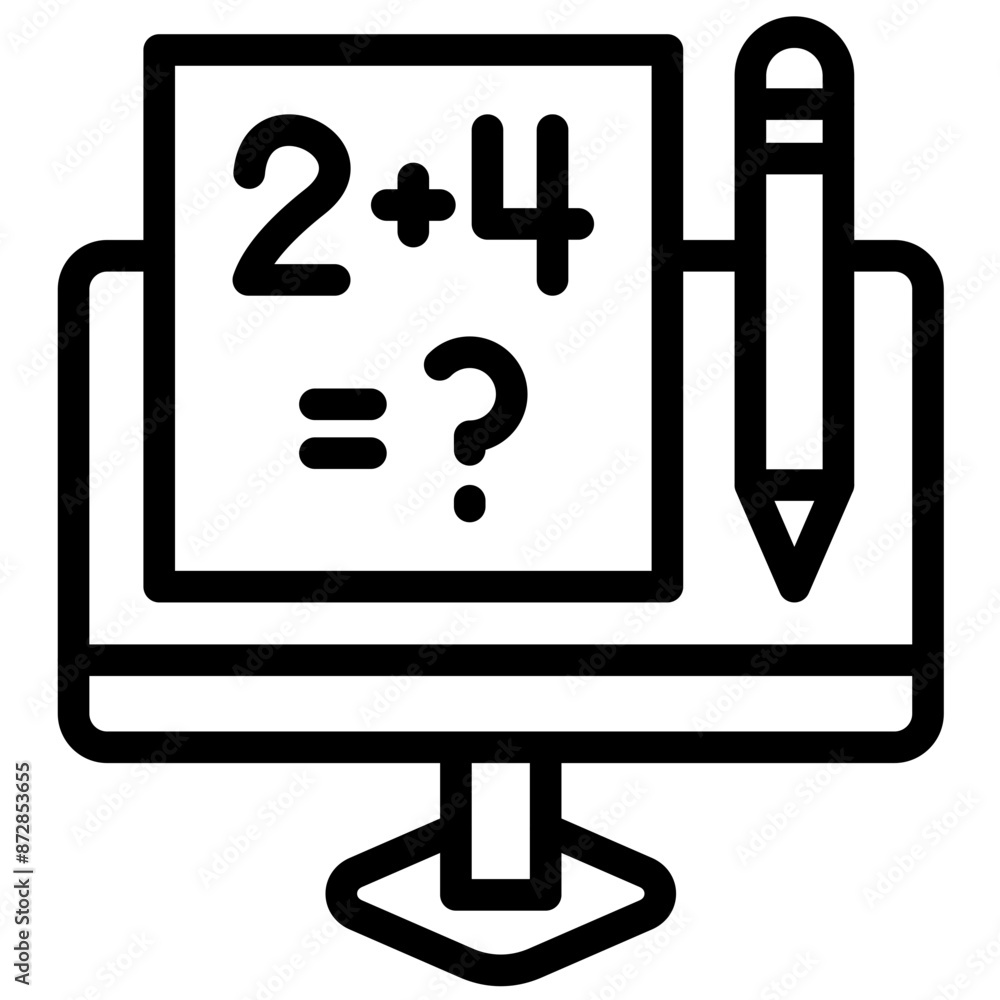 Online Exam vector icon illustration of School iconset. Online Exam vector icon illustration of School iconset.
