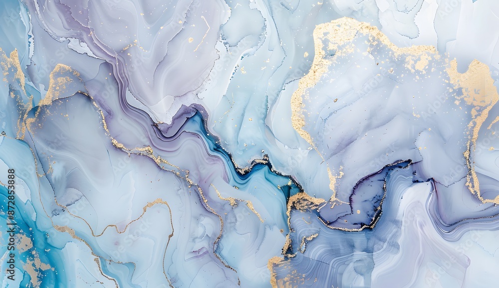 Fototapeta premium Abstract Watercolor Marble Texture with Gold