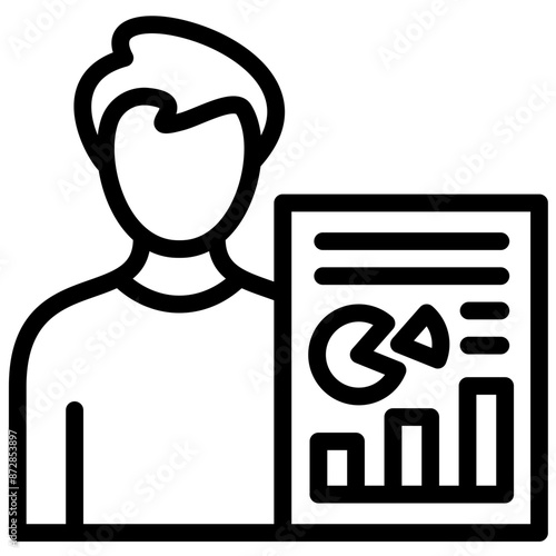 Human Analysis vector icon illustration of Human Resource iconset.