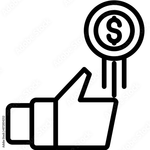 Coin Toss vector icon illustration of Soccer iconset.