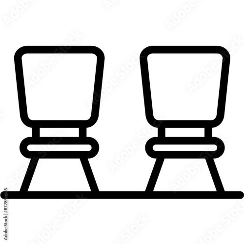 Seating vector icon illustration of Soccer iconset.