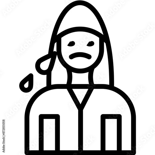 Grief vector icon illustration of Funeral iconset.