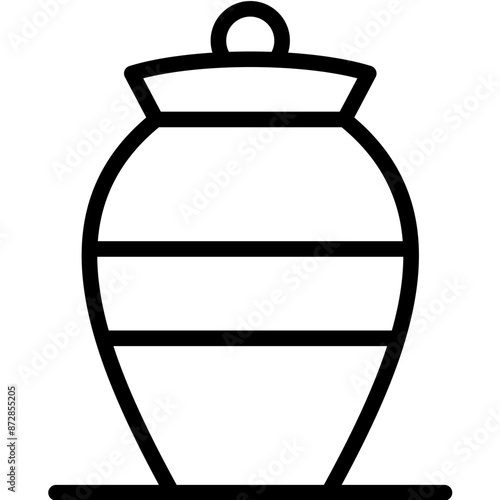 Cremation vector icon illustration of Funeral iconset.