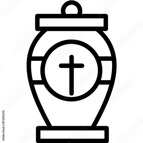 Ashes vector icon illustration of Funeral iconset.