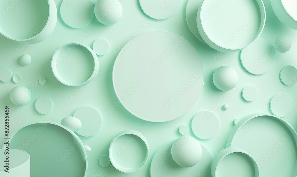 Abstract Green Geometric Shapes Abstract Green Geometric Shapes