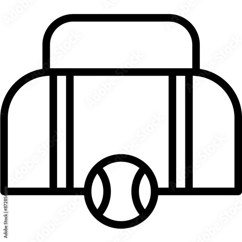 Sport Bag vector icon illustration of Pilates iconset.