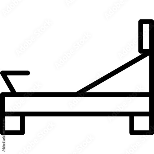 Reformer vector icon illustration of Pilates iconset.