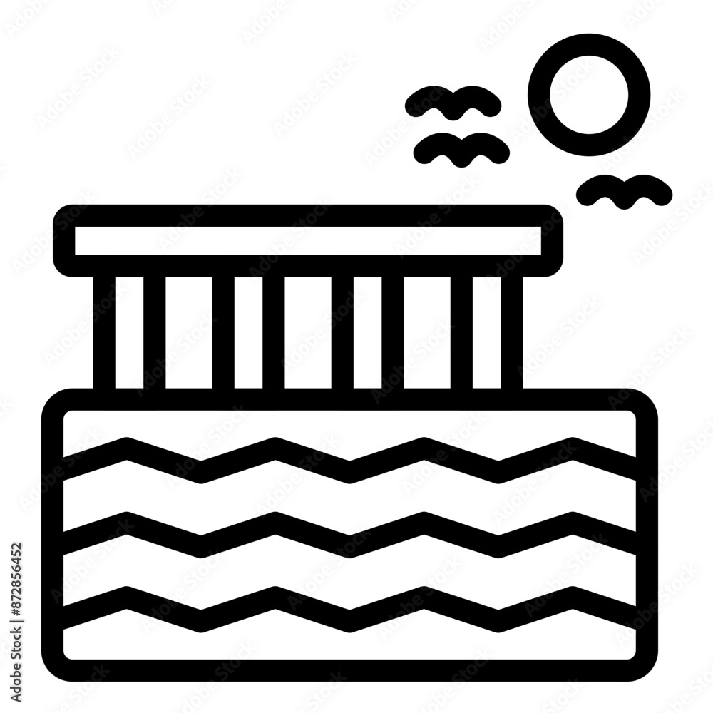 Wharves vector icon illustration of Coastline iconset. Wharves vector icon illustration of Coastline iconset.