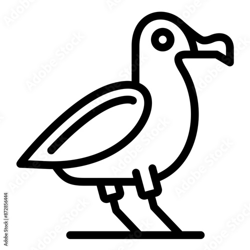 Albatross vector icon illustration of Coastline iconset.