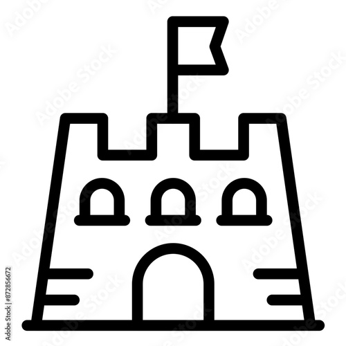 Sandcastle vector icon illustration of Coastline iconset.