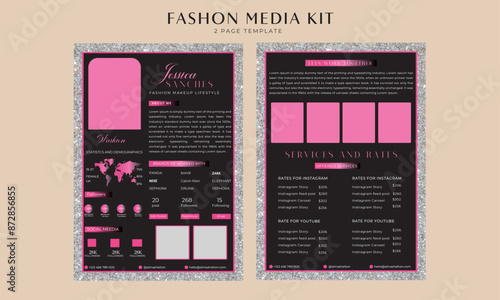 I will design press kits, travel, fashion, blogger, beauty, and influencer media kit