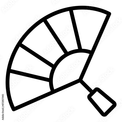 Hand Fan vector icon illustration of Hajj Pilgrimage iconset.