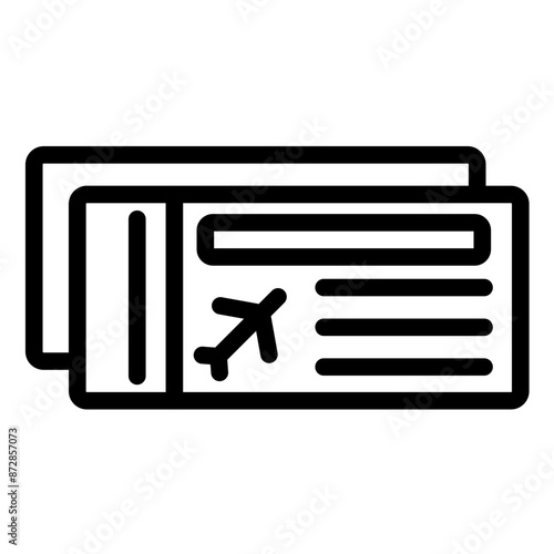 Airline Ticket vector icon illustration of Hajj Pilgrimage iconset.