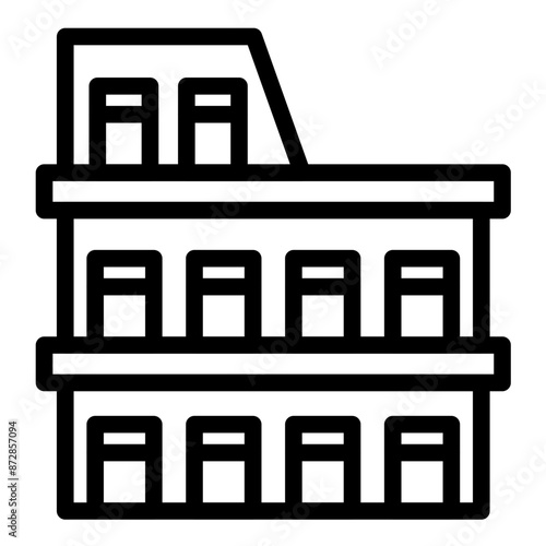 Colosseum vector icon illustration of Italy iconset.