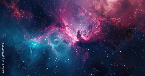 Cosmic Dance of Nebulae and Stars