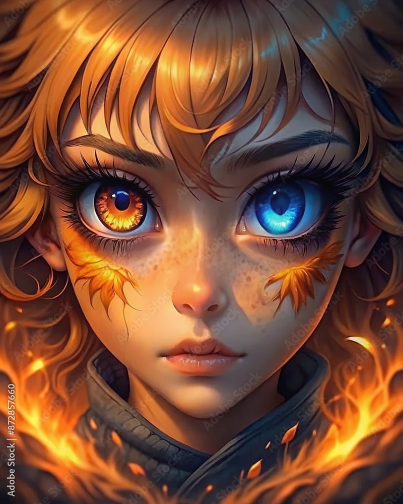 portrait of a face - a sweet blonde girl with large, bright-colored, clear eyes illuminated by rays of light on the background portrait of a face - a sweet blonde girl with large, bright-colored, clear eyes illuminated by rays of light on the background