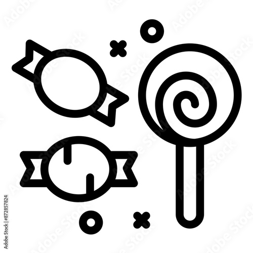 Colorful Sweets vector icon illustration of Festa Junina iconset.