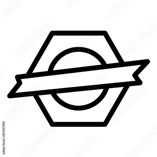 Tainted Badge vector icon illustration of Corruption iconset.