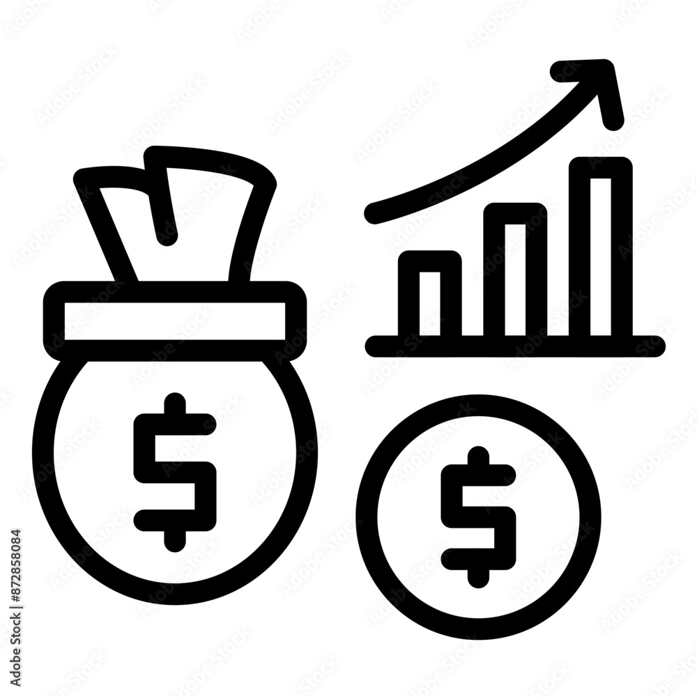 Illicit Profits vector icon illustration of Corruption iconset. Illicit Profits vector icon illustration of Corruption iconset.