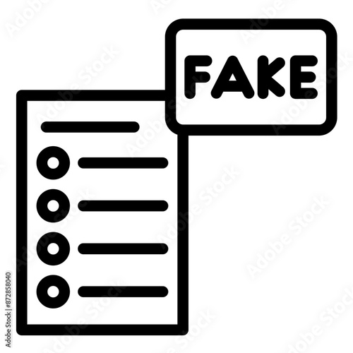 Fraudulent Document vector icon illustration of Corruption iconset.