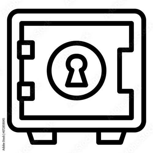 Money Filled Vault vector icon illustration of Corruption iconset.