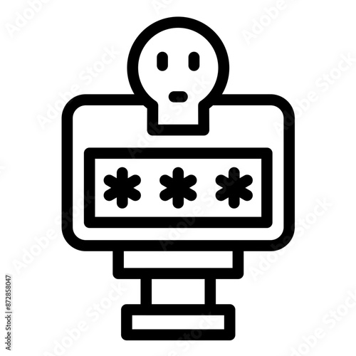 Compromised Official vector icon illustration of Corruption iconset.