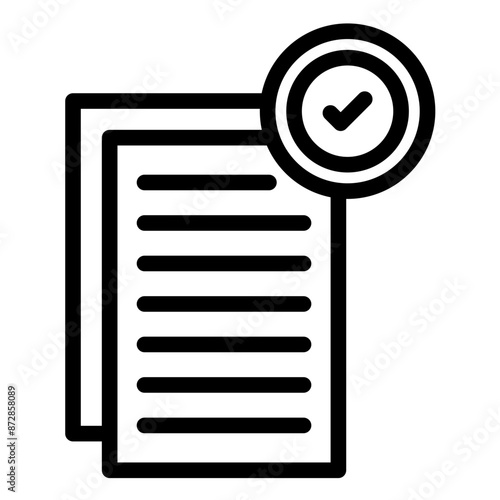 Falsified Records vector icon illustration of Corruption iconset.