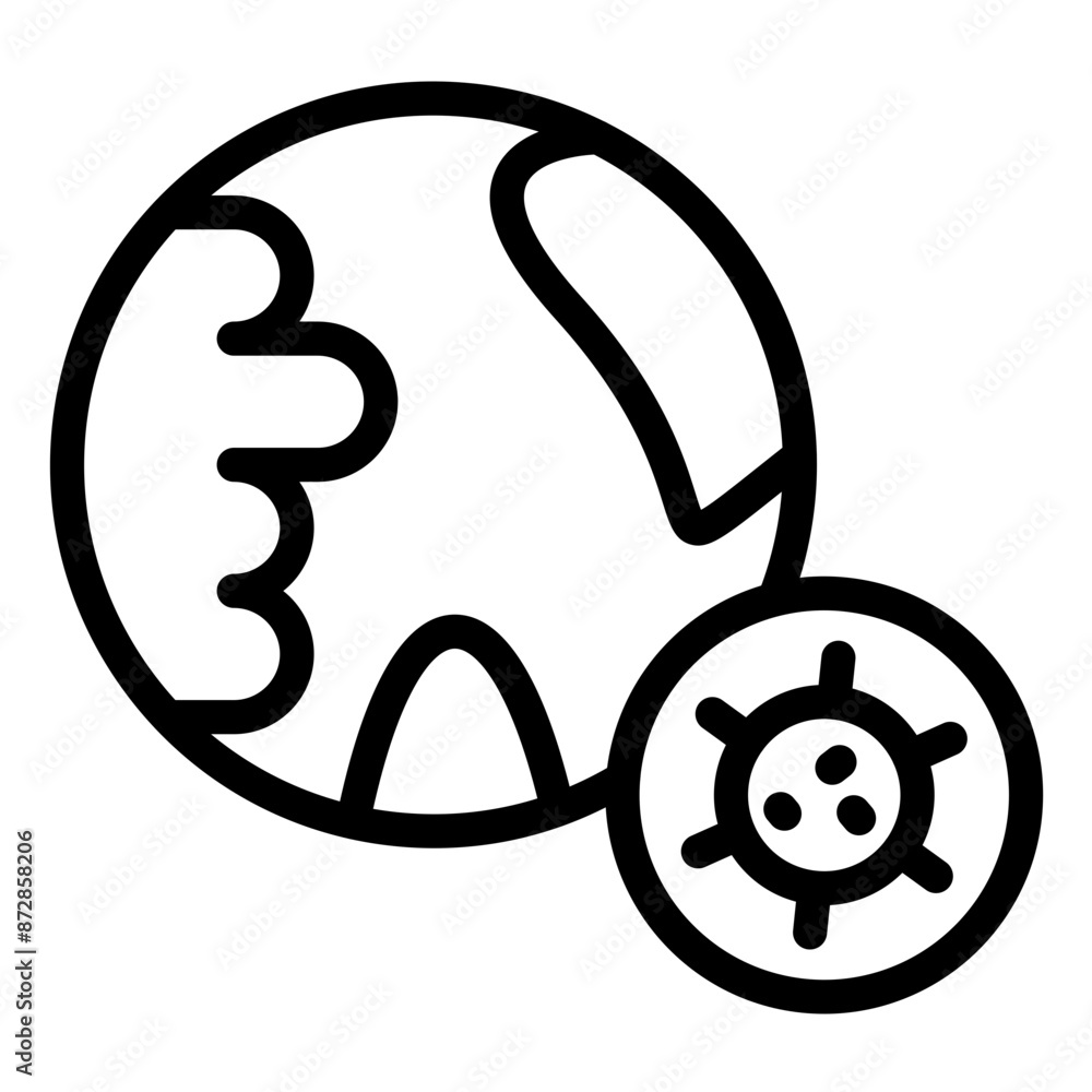 Fototapeta premium Pandemic Globe vector icon illustration of Infectious Diseases iconset.