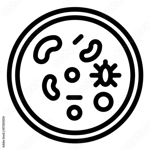 Pathogen Microscope vector icon illustration of Infectious Diseases iconset.