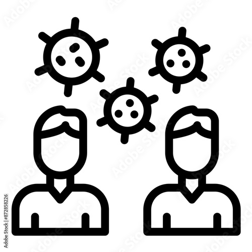 Disease Transmission vector icon illustration of Infectious Diseases iconset.
