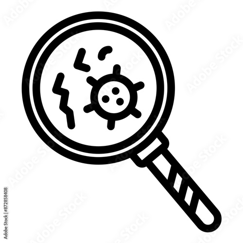 Pathogen Detection vector icon illustration of Infectious Diseases iconset.