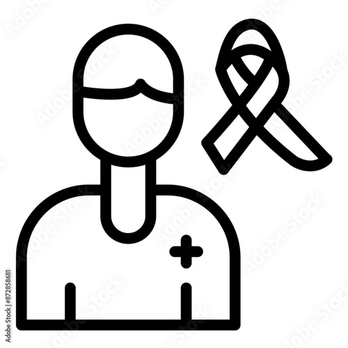 Oncologist vector icon illustration of Chemotherapy iconset.