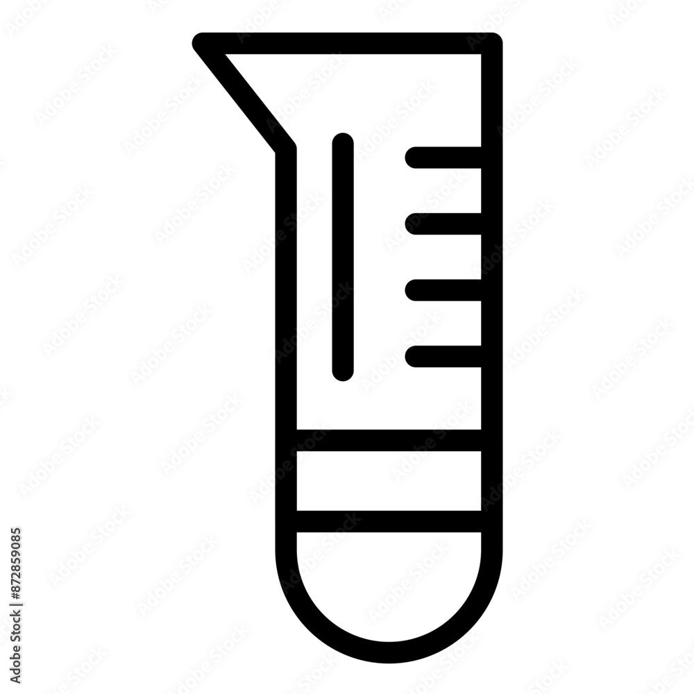 Graduated Cylinder vector icon illustration of Lab iconset. Graduated Cylinder vector icon illustration of Lab iconset.