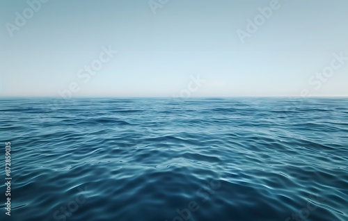 Calm Ocean Water Horizon Low Angle