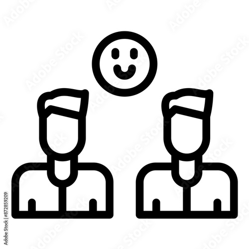 Bro vector icon illustration of Friendship iconset.
