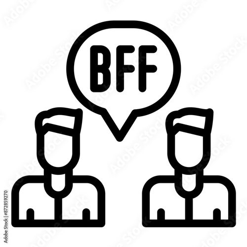 Best Friend Forever vector icon illustration of Friendship iconset.