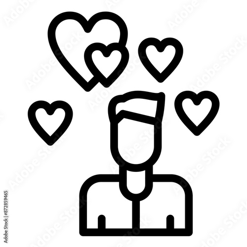 Affection vector icon illustration of Friendship iconset.